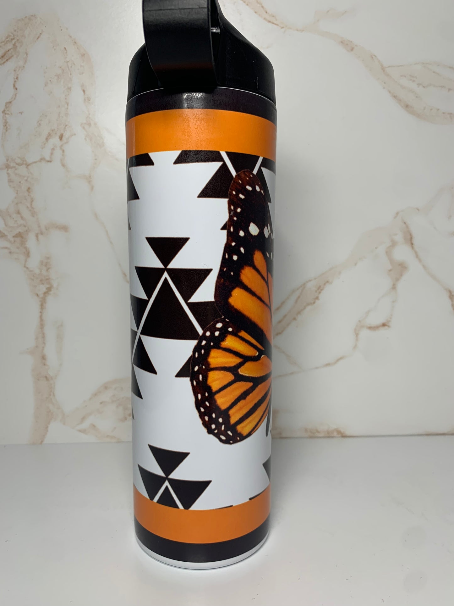 Orange butterfly waterbottle