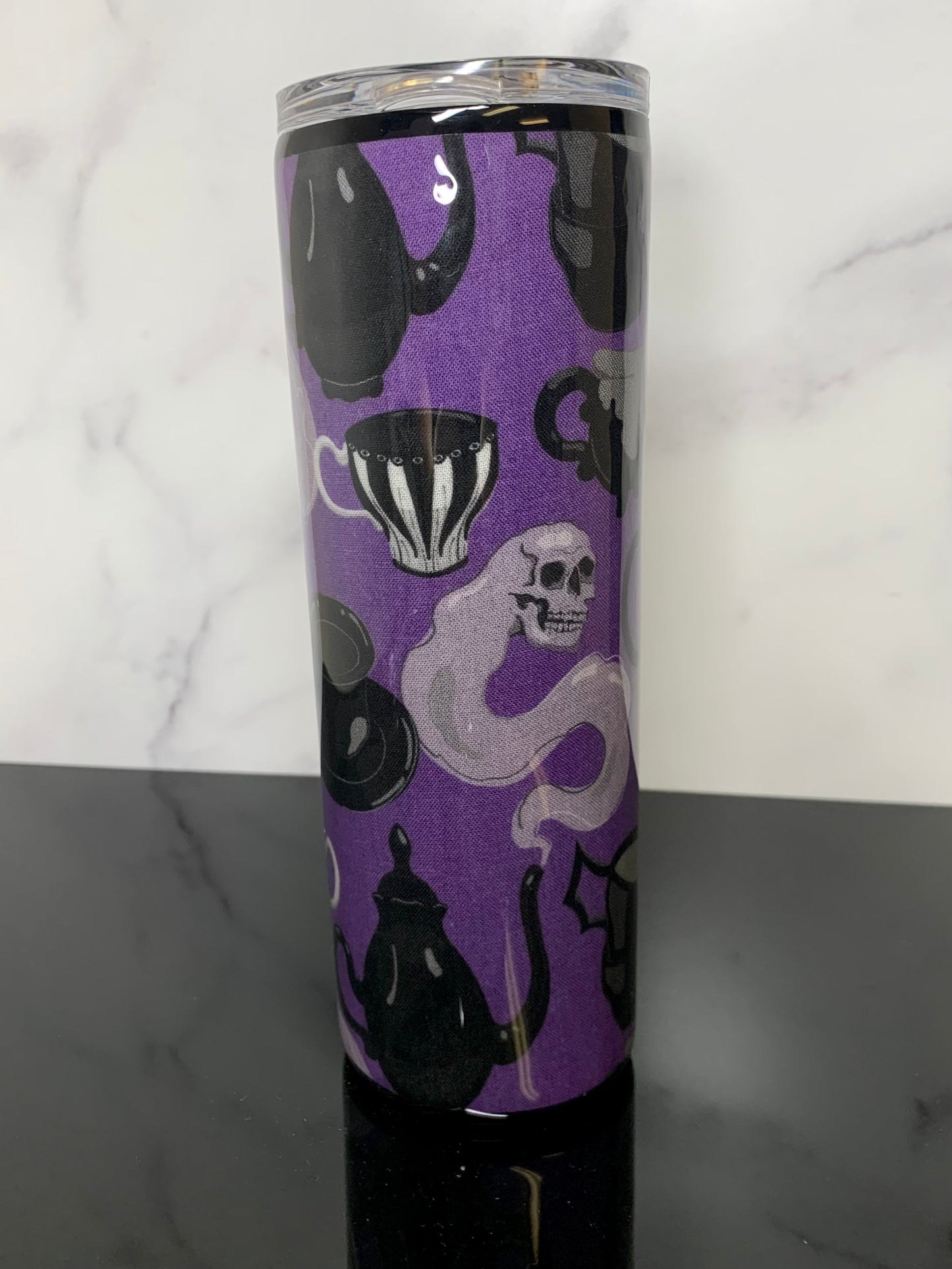 Skull tea party tumbler