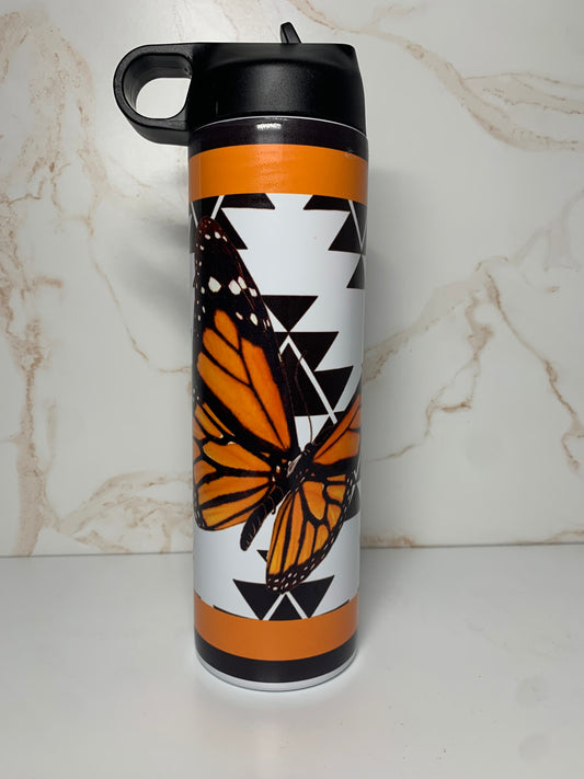 Orange butterfly waterbottle